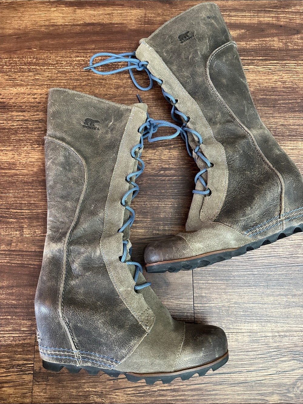 Sorel 11 Cate the Great Suede Lace Up High Knee Boot